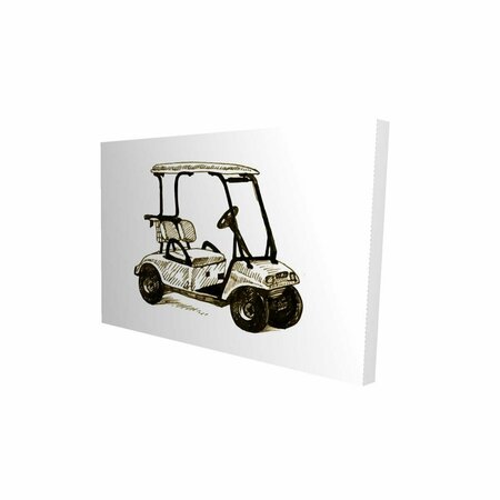 FONDO 20 x 30 in. Illustration of A Golf Cart-Print on Canvas FO2794552